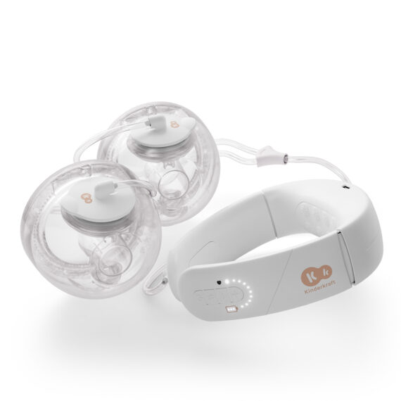 KINDERKRAFT Odsávačka materského mlieka s funkciou ohrevu krku Double Hands-free Gentleneste