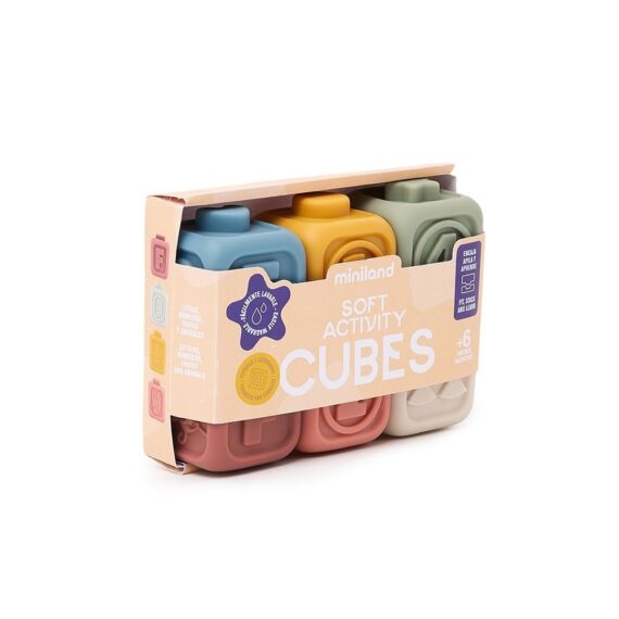 Miniland Mäkké senzorické kocky pre bábätká (sada)