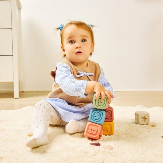 Miniland Mäkké senzorické kocky pre bábätká (sada)