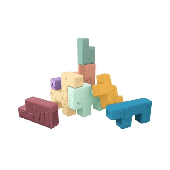 Miniland Mäkké gumové kocky so zvieratkami (sada)