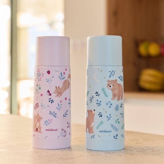Miniland Detská nerezová termoska Dreamland 350 ml - medvedíky