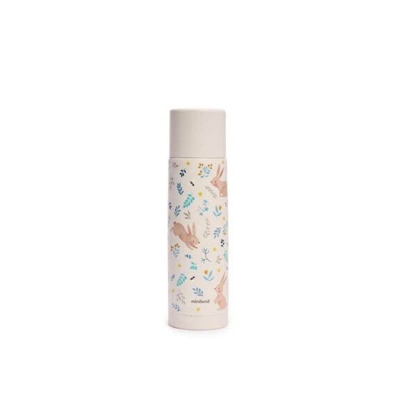 Miniland Detská nerezová termoska Dreamland 500 ml - Zajačiky