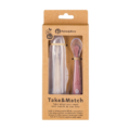 PETITE&MARS Silikónové lyžičky s puzdrom, sada 2 ks, Take&Match Sand - Rose 6m+