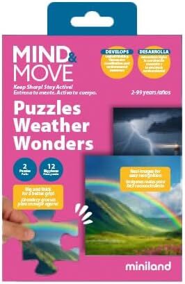 Miniland Vzdelávacie puzzle Zázraky počasia Mind&Move – Spoznávanie prírody