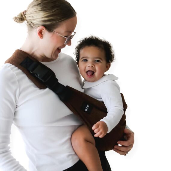 Boba Buddy Sling Ergonomický bedrový nosič na bok (8–20 kg), 100% bavlna, hnedý