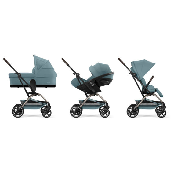 CYBEX Športový kočík Eezy S Twist+ 2 Taupe - Stormy Blue Gold