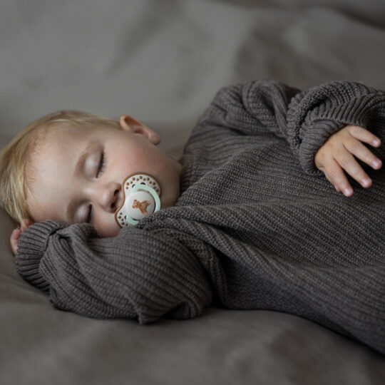 LOVI Cumlík svietiaci silikónový dynamický Teddy love 0-6m 2ks