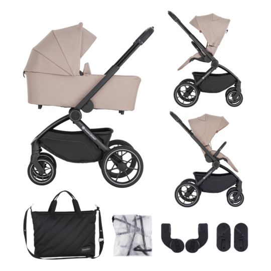 PETITE&MARS Kočík kombinovaný SCOUT 3v1 Cappuccino Cream s Core Pro i-Size