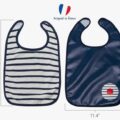 BabyToLove Štýlový podbradník Easy Up Navy Love – Mäkký podbradník, 2ks