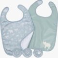 BabyToLove Set podbradníkov – Mäkké nepremokavé podbradníky, Green Tropics, 2ks