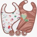 BabyToLove Set podbradníkov – Mäkké nepremokavé podbradníky, Cactus Garden, 2ks