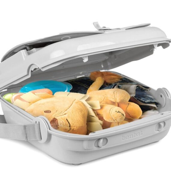 Benbat YummiGo PLUS Booster – Cestovná stolička na kŕmenie a detský kufrík 2v1, šedý