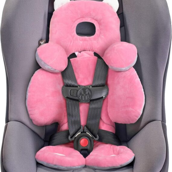 Benbat Body Support– Ergonomická obojstranná vložka do autosedačky a kočíka, 0-12m, ružová