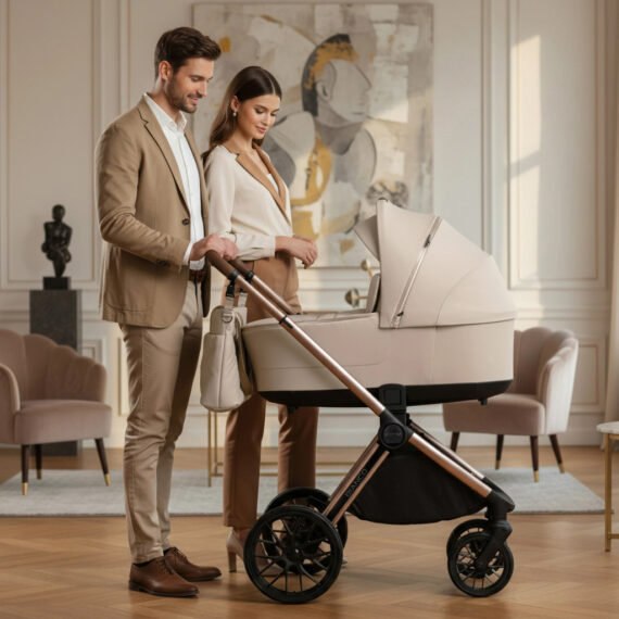ADAMEX Kočík kombinovaný Bianco 9 Champagne Beige