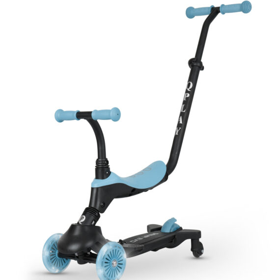 QPLAY Kolobežka / odrážadlo Sema Evo s LED svetlami Sky Blue, vek 1 - 6 rokov, do 50 kg