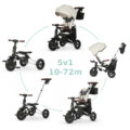 QPLAY Trojkolka Nova Deluxe 5v1 Beige, 10-72 mesiacov