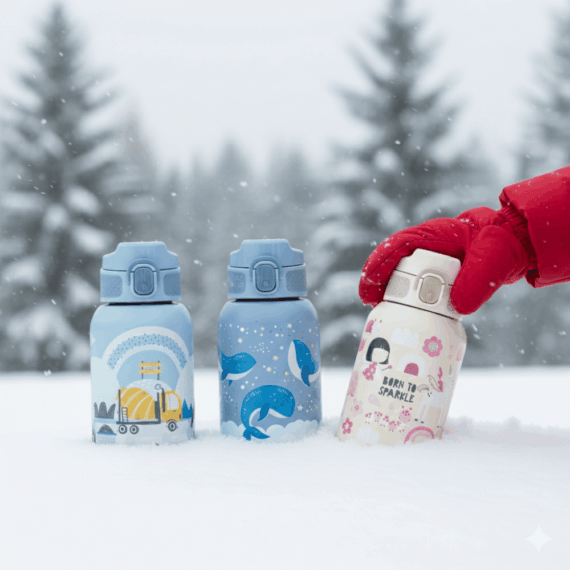 PETITE&MARS Fľaša nerezová termo so slamkou 350 ml Twinkling Fairy 12m+