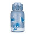 PETITE&MARS Fľaša nerezová termo so slamkou 350 ml Whale Song 12m+