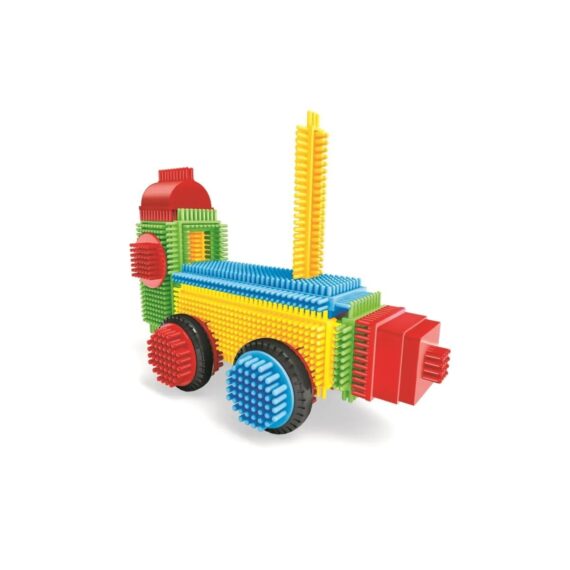 Miniland Pegy Bricks Kreatívna stavebnica Vláčik pre deti (Pohyblivé dieliky)