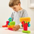Miniland Pegy Bricks Závratná jazda, Stavebnica s vozidlami pre deti (60 dielikov)