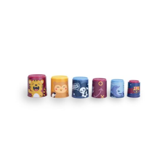 Miniland Stackable Cubes FC Barcelona – Skladacie a vzdelávacie kocky (Oficiálna licencia)