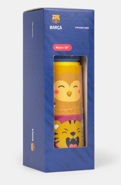 Miniland Stackable Cubes FC Barcelona – Skladacie a vzdelávacie kocky (Oficiálna licencia)