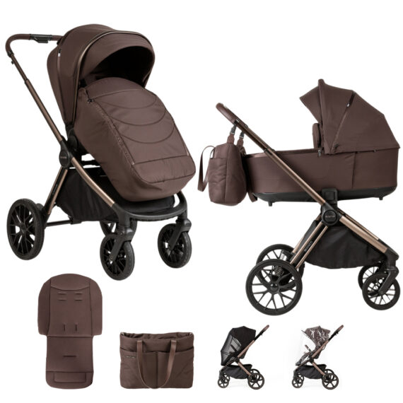 ADAMEX Kočík kombinovaný Bianco 13 Chocolate Brown