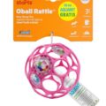 OBALL Hračka Oball RATTLE 10 cm 0m+ dark pink + 50 ml Aquaint