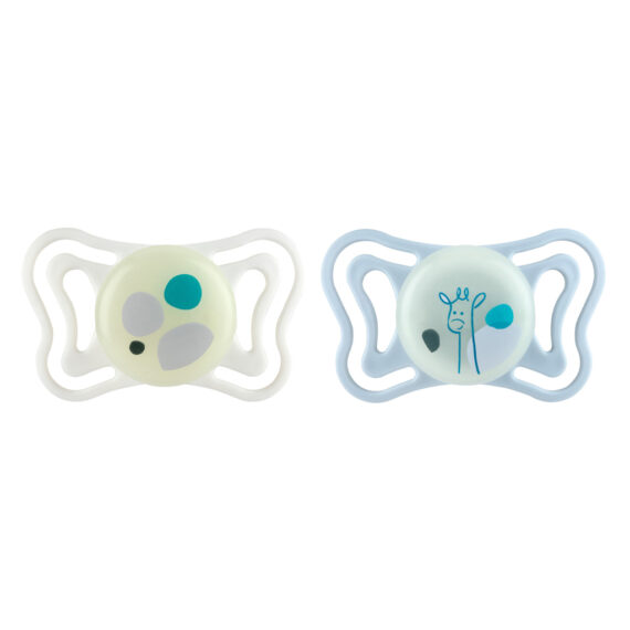 CHICCO Cumlíky Physioforma Light silikónové ortodontické neutral 2-6m, 2 ks