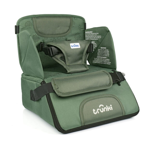 Trunki Prenosná jedálenská stolička a podsedák 2v1 - Zelená