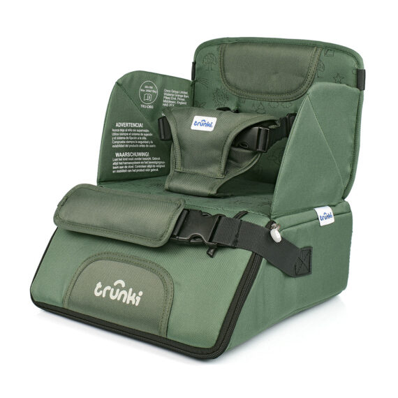 Trunki Prenosná jedálenská stolička a podsedák 2v1 - Zelená