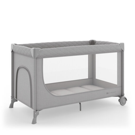 KINDERKRAFT Postieľka cestovná Leody Up Grey s príslušenstvom