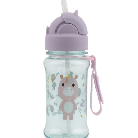 SKIP HOP Fľaša so slamkou 355ml Besties Squad Jednorožec 12m+