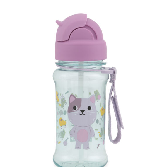 SKIP HOP Fľaša so slamkou 355ml Besties Squad Mačička 12m+