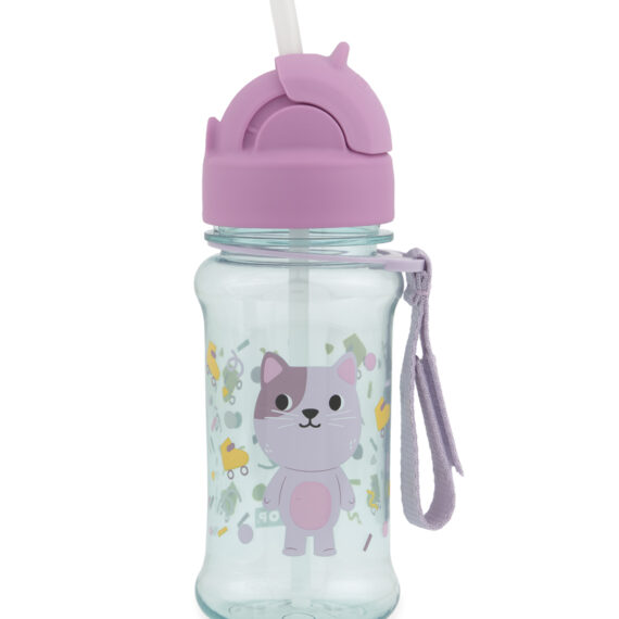 SKIP HOP Fľaša so slamkou 355ml Besties Squad Mačička 12m+