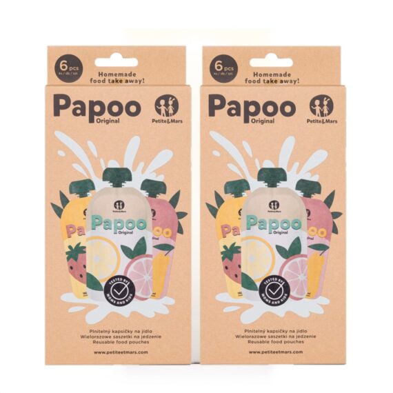 PETITE&MARS Kapsička na jedlo Papoo Original 1+1 ZADARMO