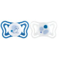 CHICCO Cumlíky Physioforma Light silikónové ortodontické modré 6-16m, 2 ks