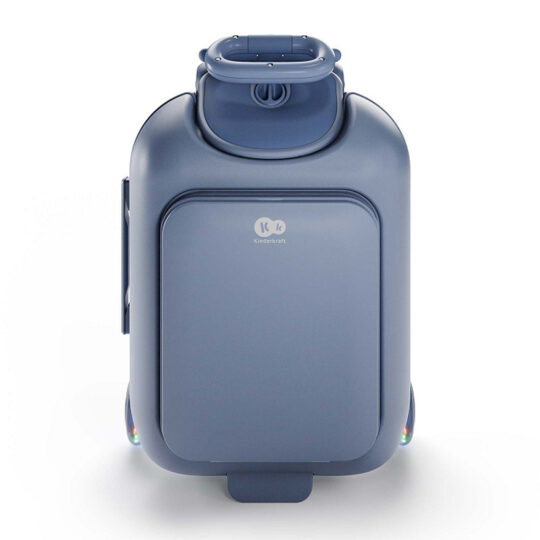 KINDERKRAFT Kufor cestovný so sedákom, nálepkami a držiakom na mobil 2v1 Cabby Blue