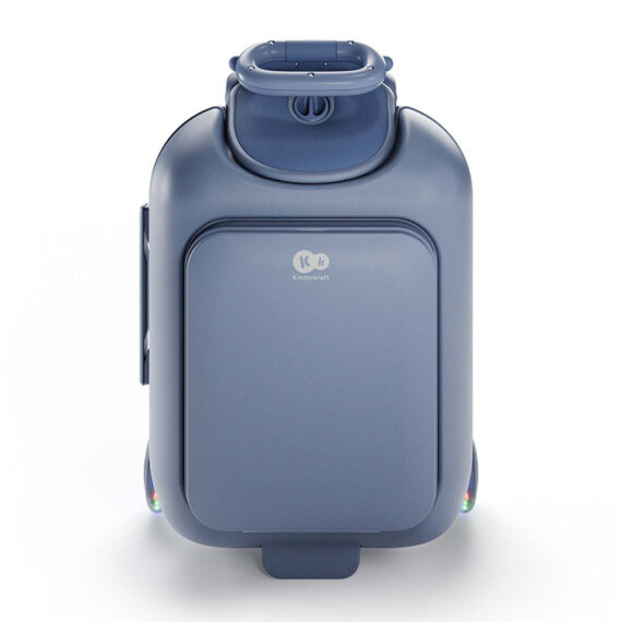 KINDERKRAFT Kufor cestovný so sedákom, nálepkami a držiakom na mobil 2v1 Cabby Blue