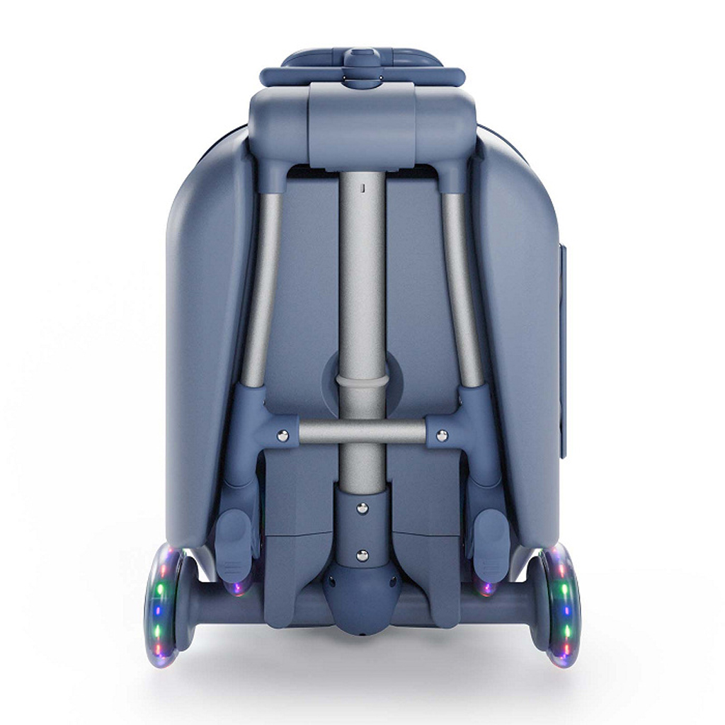 KINDERKRAFT Kufor cestovný so sedákom, nálepkami a držiakom na mobil 2v1 Cabby Blue