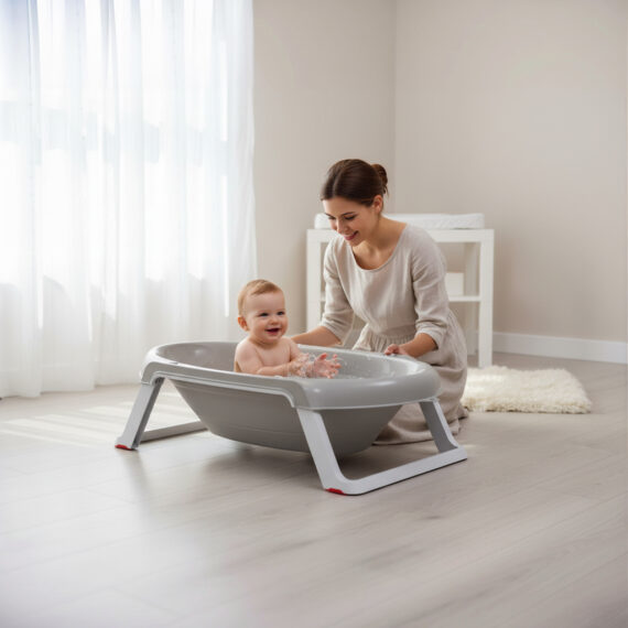 OK BABY Vanička skladacia protišmyková Onda Slim 0–12m Pink