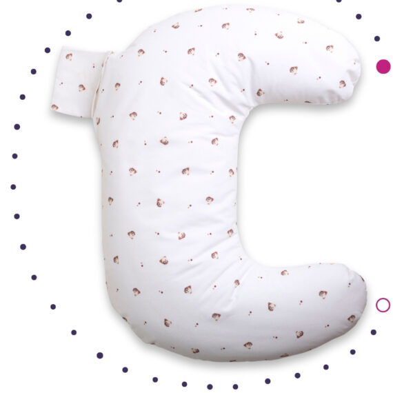 BABYMATEX Vankúš na dojčenie polohovací miniRelax Jersey 150cm Medvedík