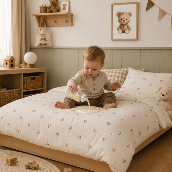 BABYMATEX Obliečky nepremokavé Jersey 100x135cm, 40x60cm Medvedík