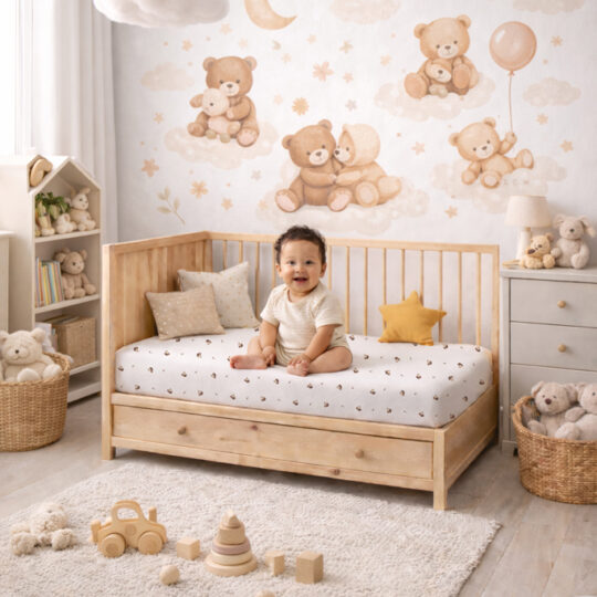 BABYMATEX Plachta napínacia Jersey 60x120cm Medvedík
