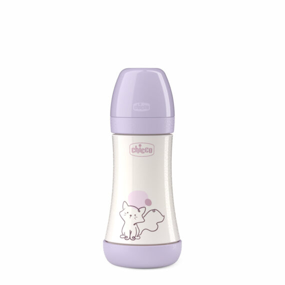 CHICCO Fľaša dojčenská antikoliková Perfect5 240 ml dievča stredný prietok 2m+