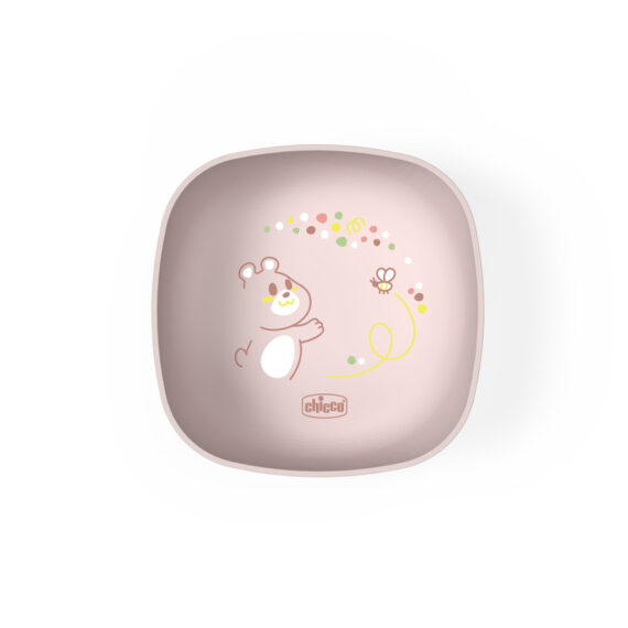 CHICCO Miska s vekom stohovateľná pink 6m+