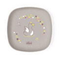 CHICCO Set jedálenský - miska a tanier grey 12m+