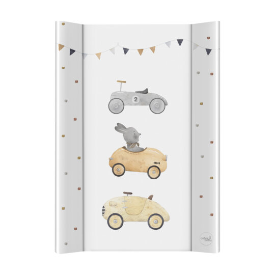 CEBA BABY Podložka prebaľovacia 2-hranná mäkká (50x70) Basic Bunny Driver