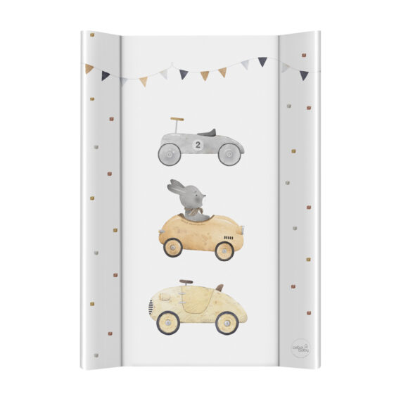 CEBA BABY Podložka prebaľovacia 2-hranná s pevnou doskou (50x70) Ultra Light Bunny Driver