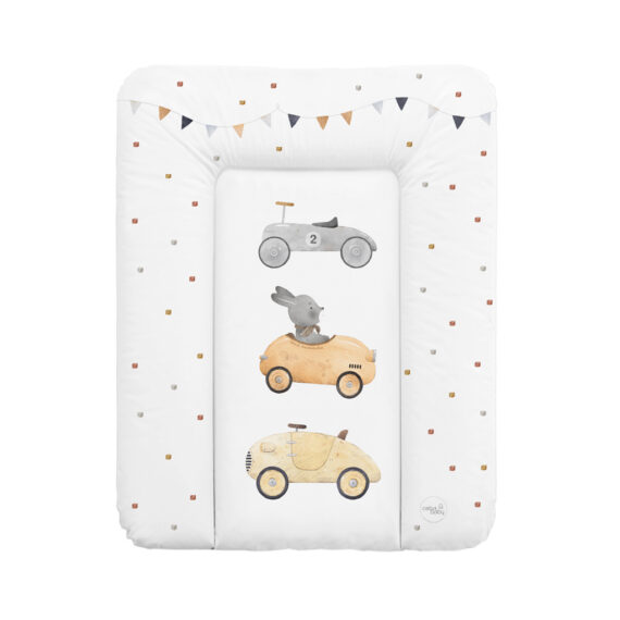 CEBA BABY Podložka prebaľovacia mäkká malá (50x70) Basic Bunny Driver